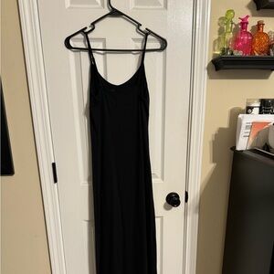 Black spaghetti strap maxi dress size medium